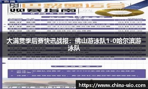 大满贯季后赛快讯战报：佛山游泳队1-0哈尔滨游泳队